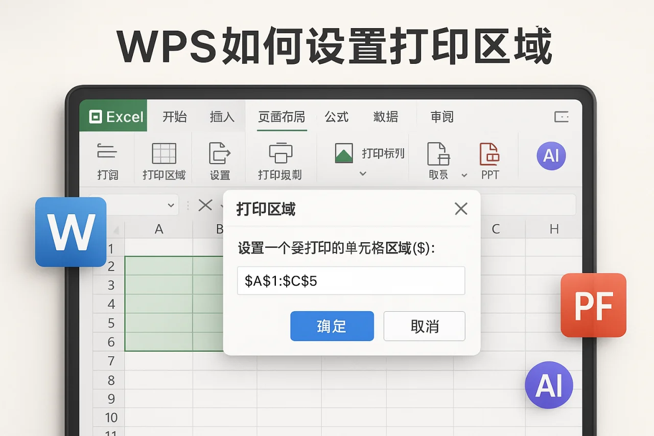 wps如何设置打印区域