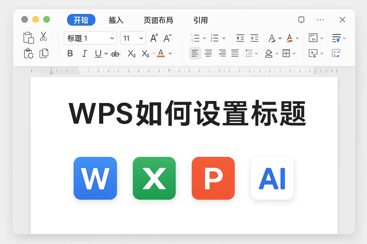 WPS如何设置标题