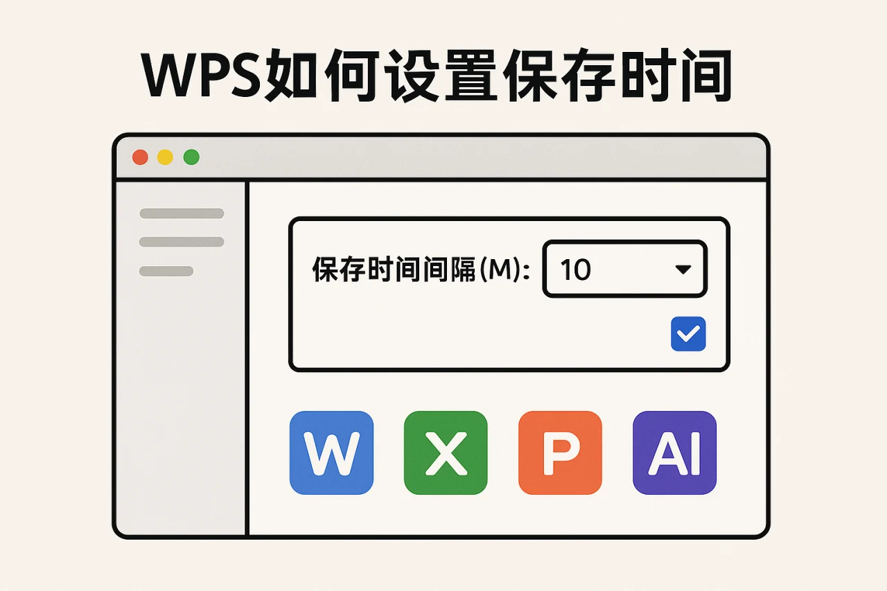 WPS如何设置保存时间