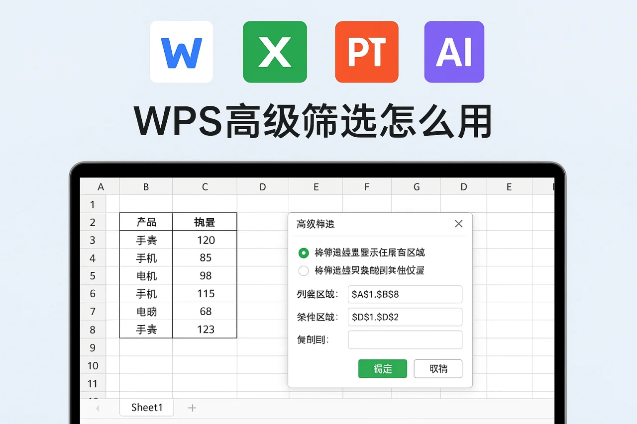 Wps高级筛选怎么用