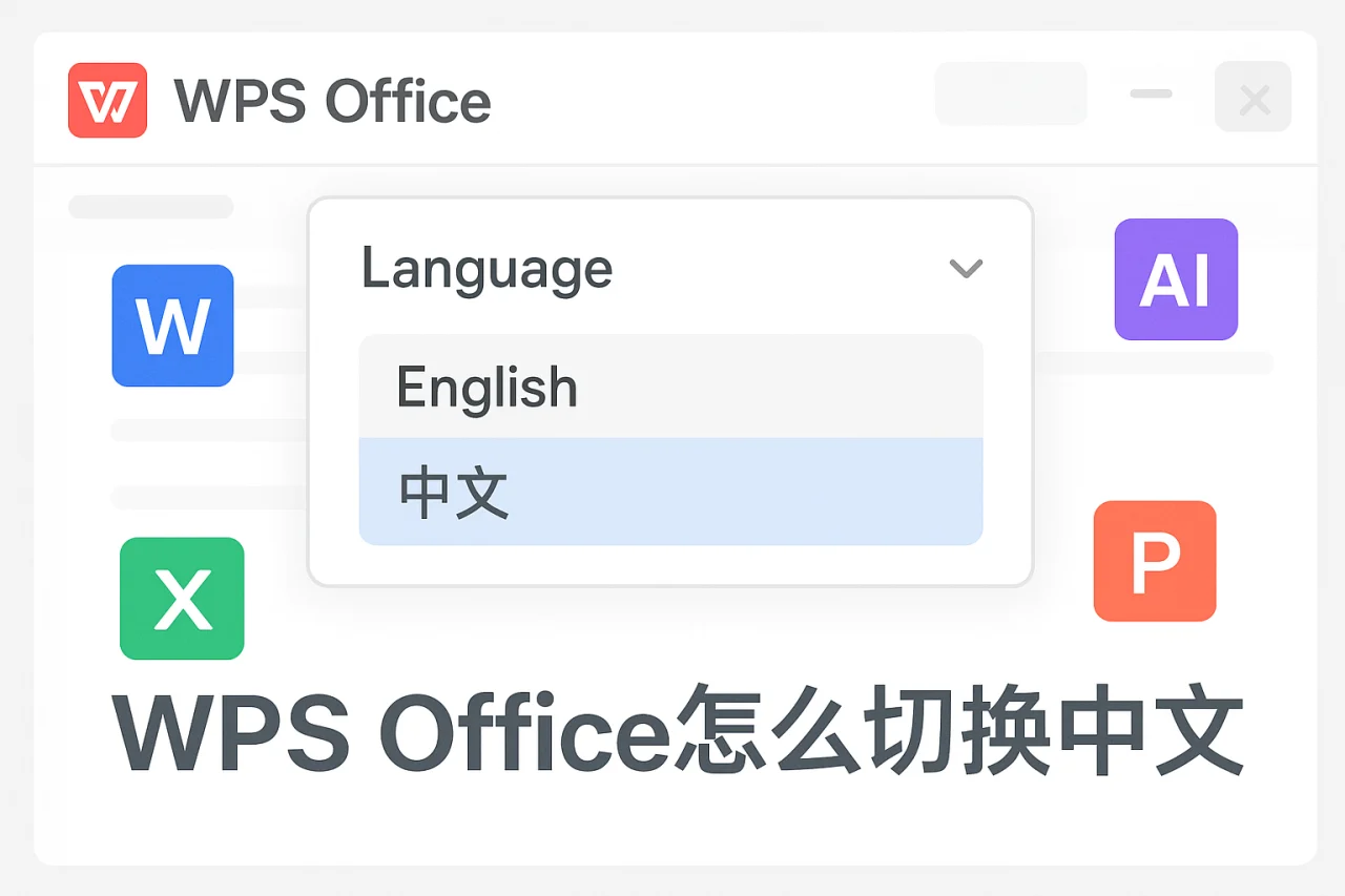 Wps office怎么切换中文