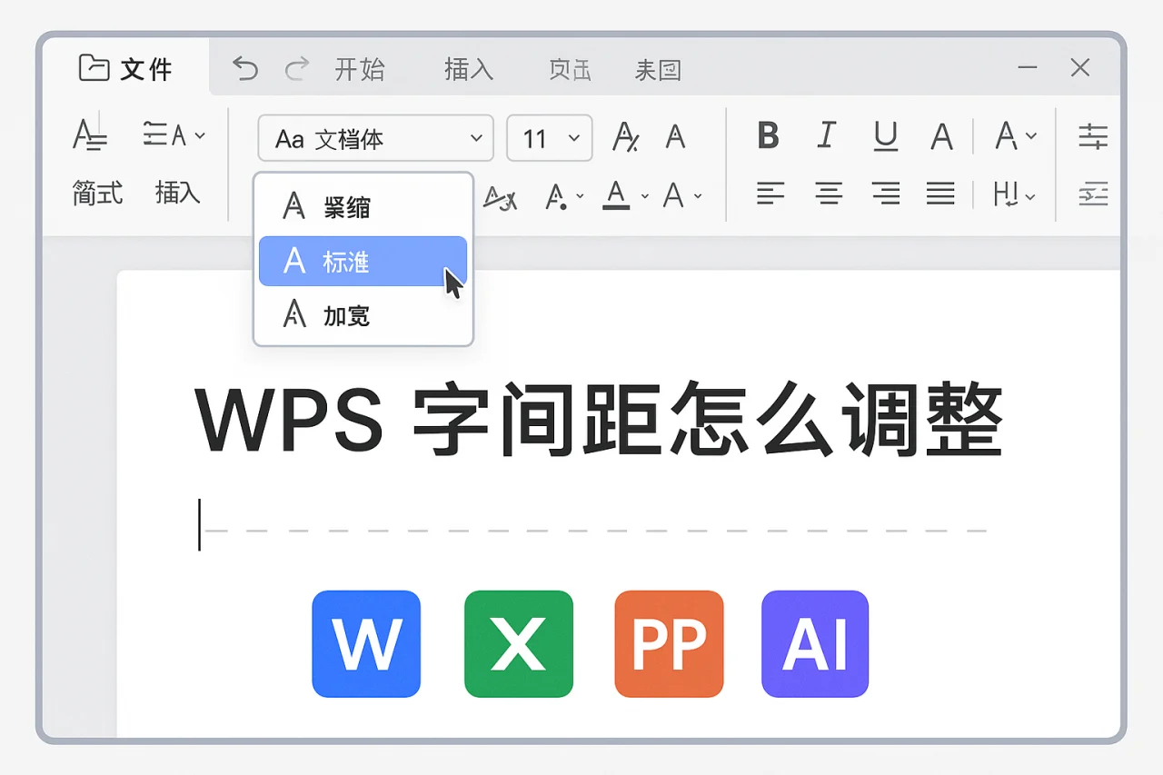 WPS字间距怎么调整