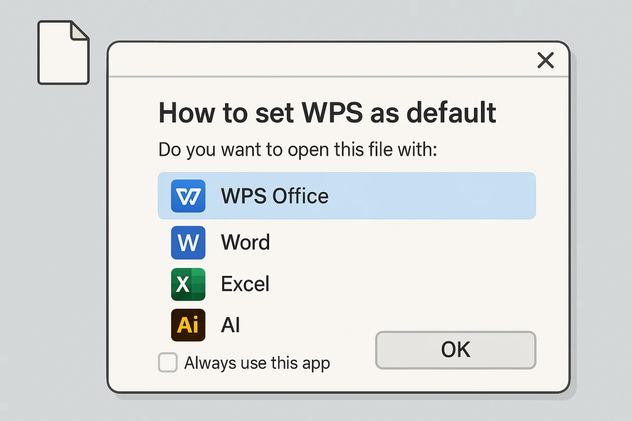 怎么设置wps为默认打开方式