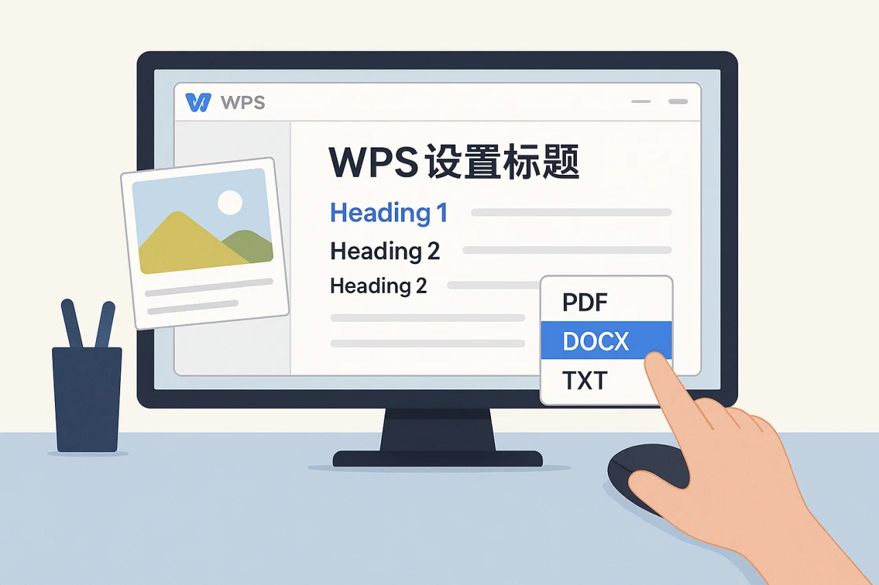 WPS设置标题