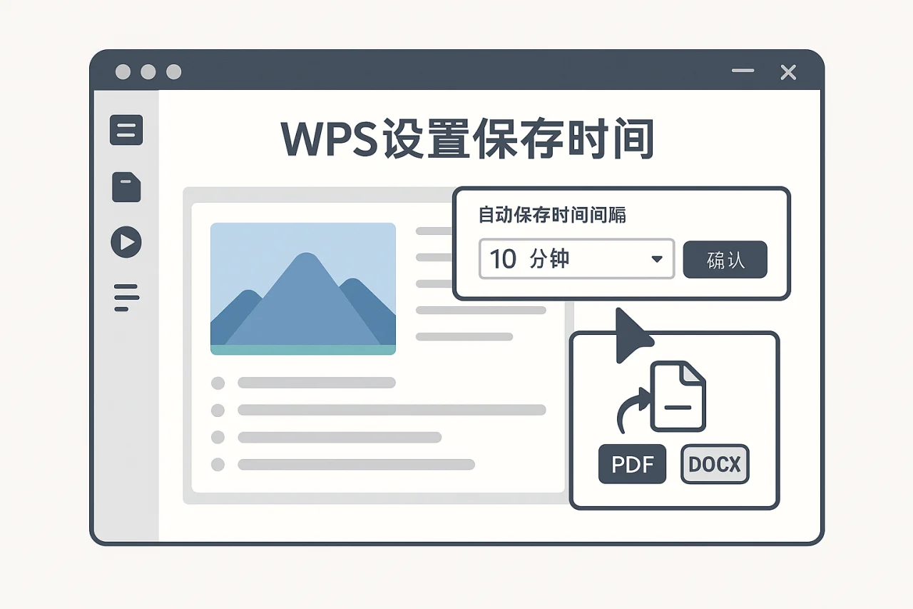 WPS设置保存时间