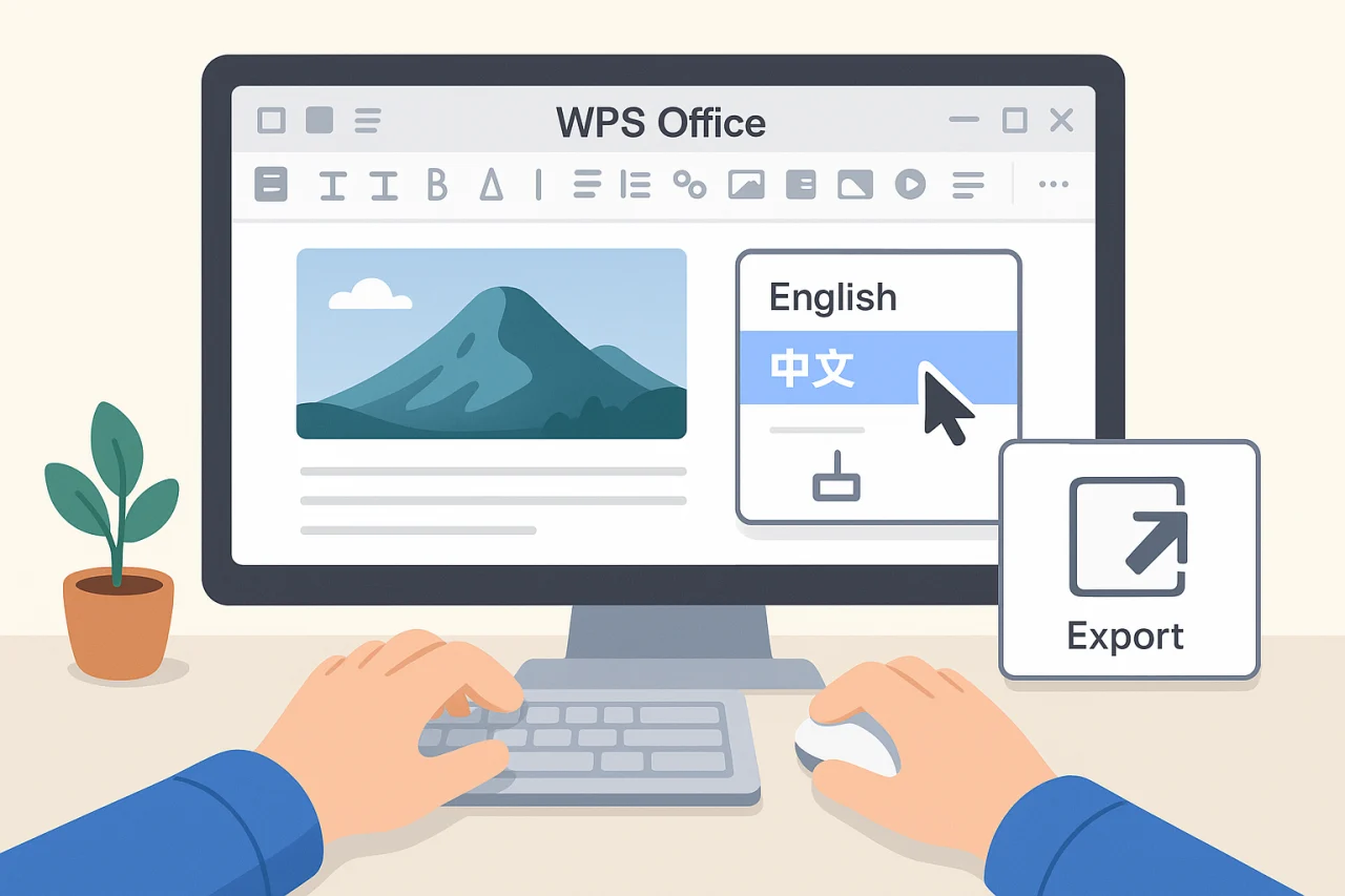 Wps office切换中文