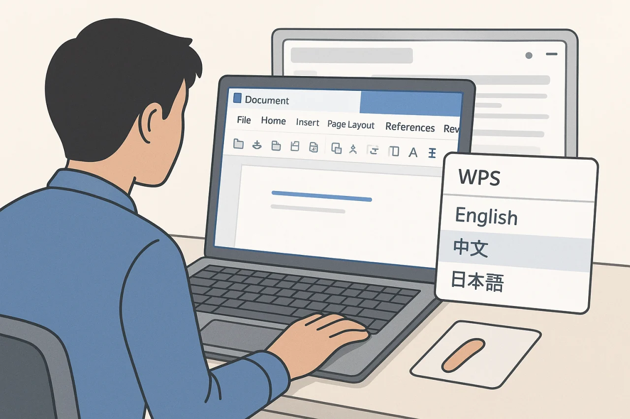 WPS切换语言界面