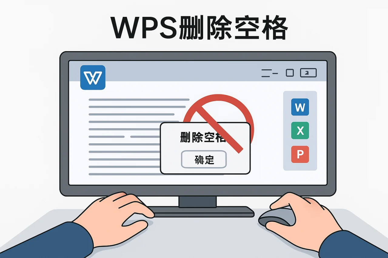 WPS删除空格