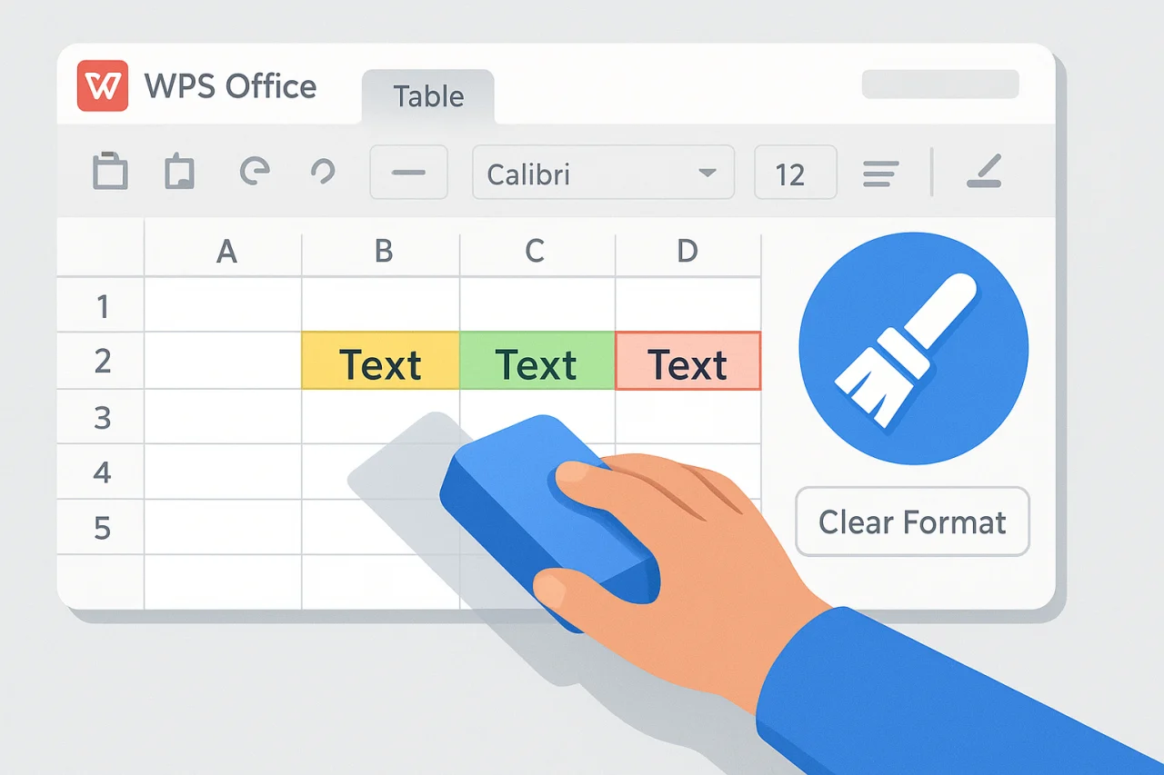 WPS Office清除表格单元格格式