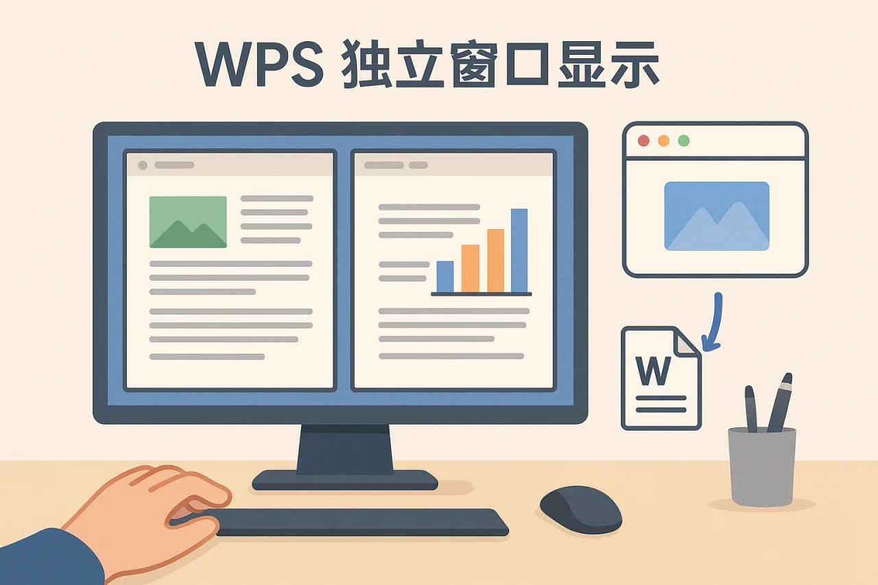 WPS独立窗口显示