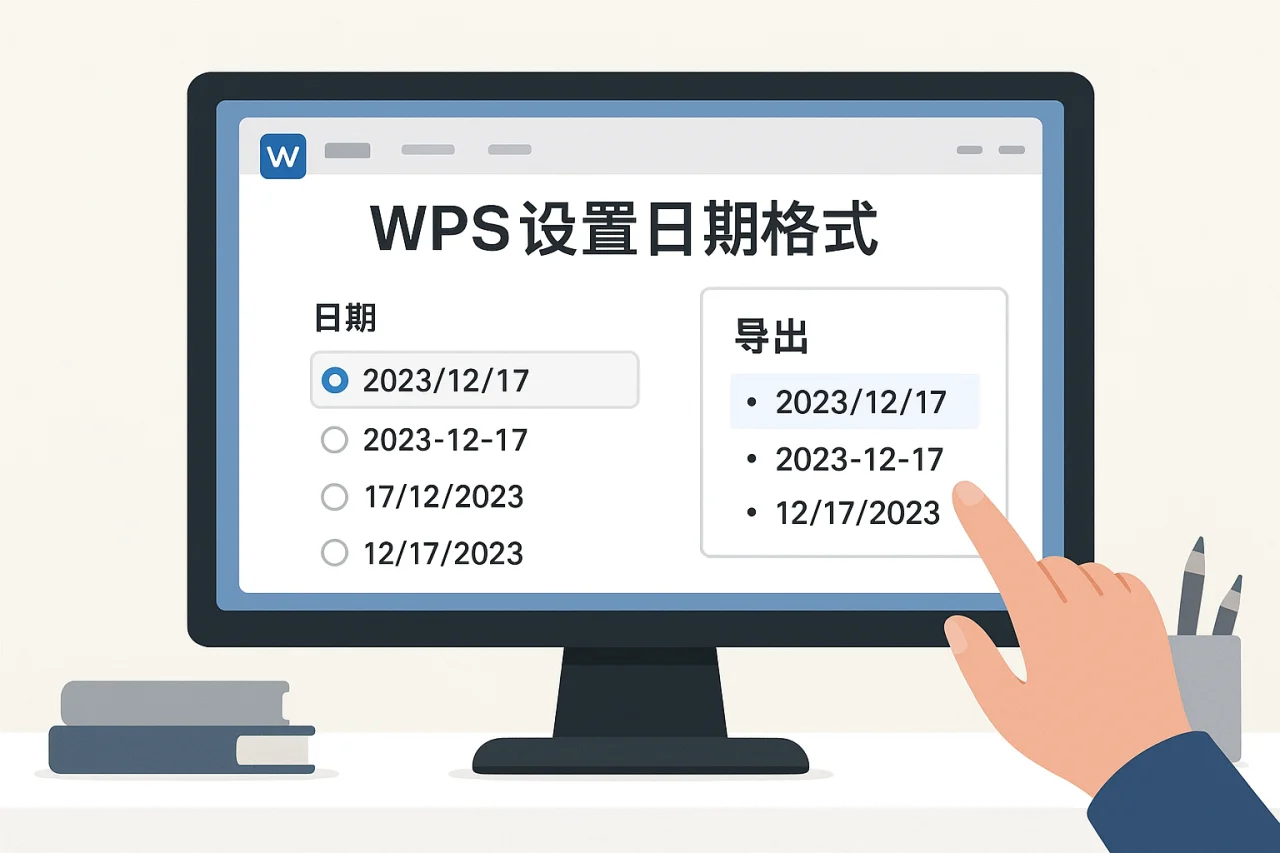 WPS设置日期格式
