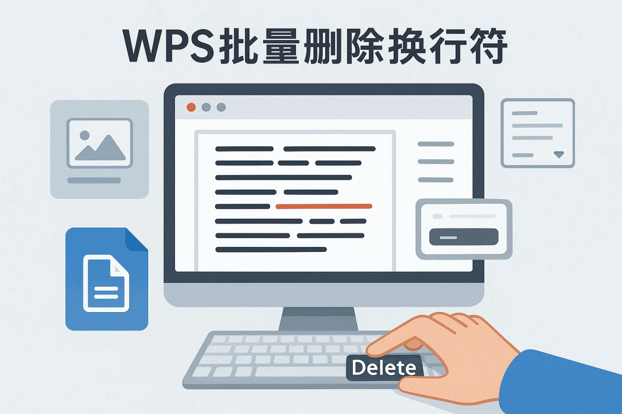 WPS批量删除换行符