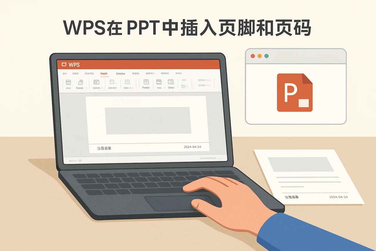 WPS在PPT中插入页脚和页码