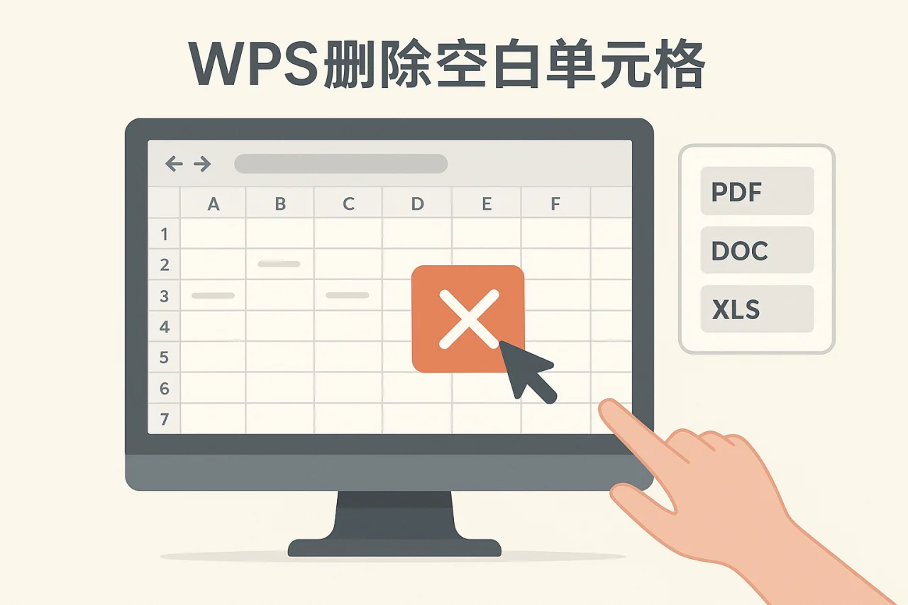 WPS删除空白单元格