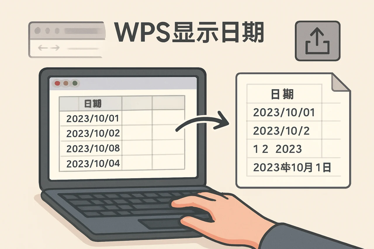 WPS显示日期