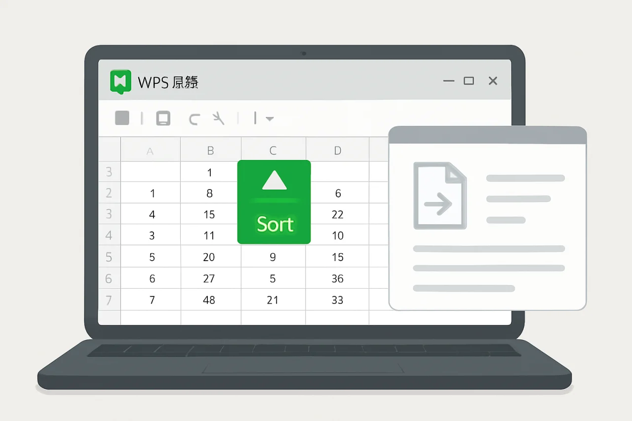 WPS表格数据排序