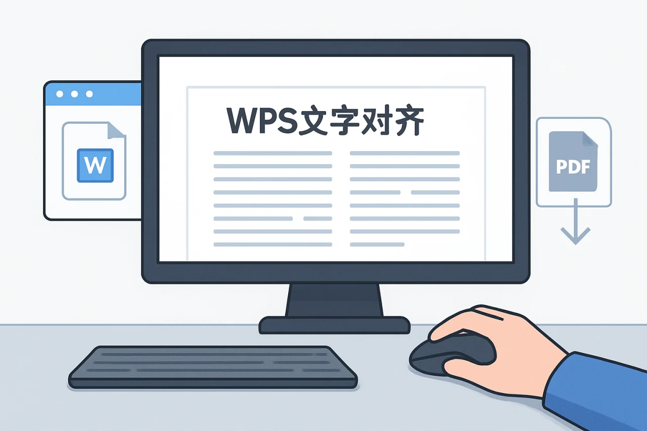 WPS文字对齐