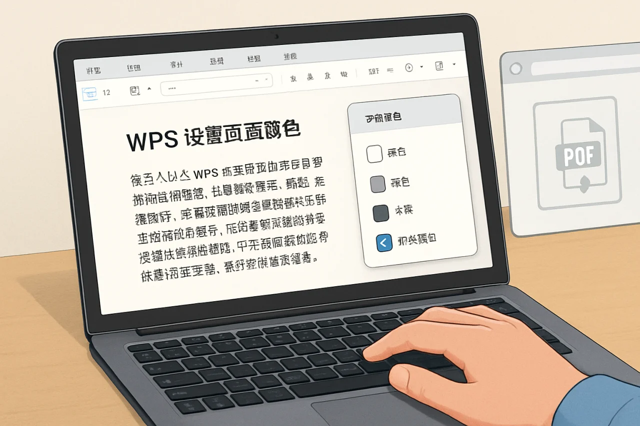 WPS设置页面颜色