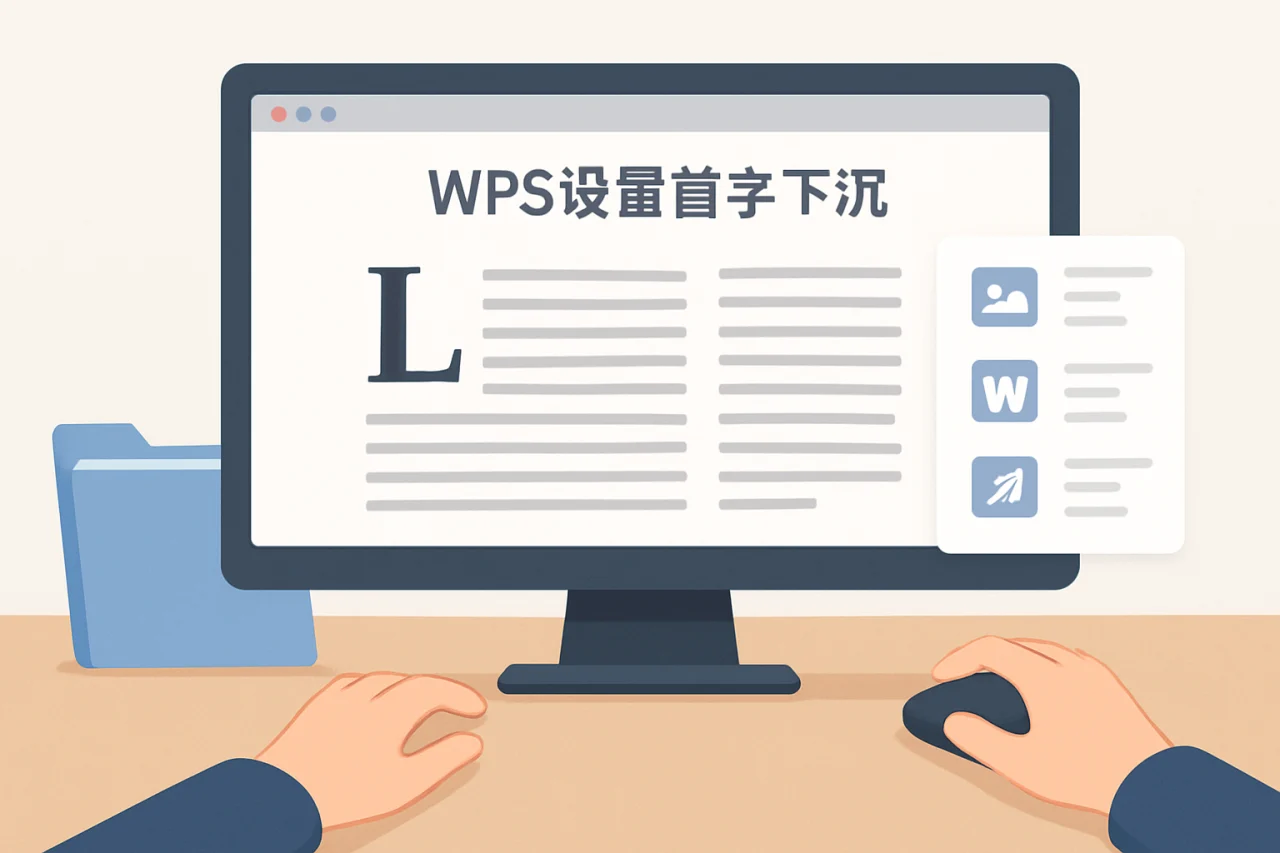 WPS设置首字下沉