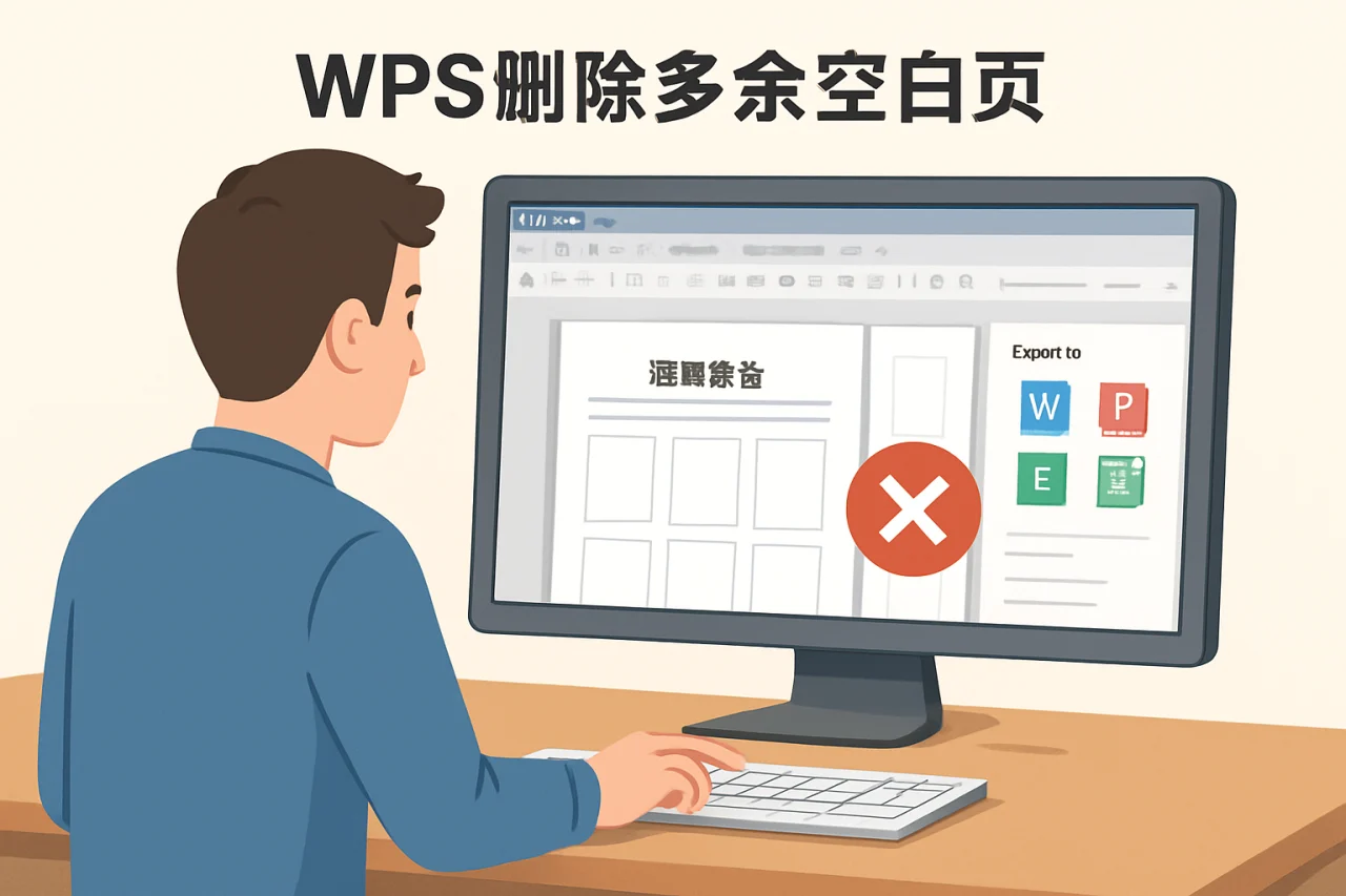 WPS删除多余空白页