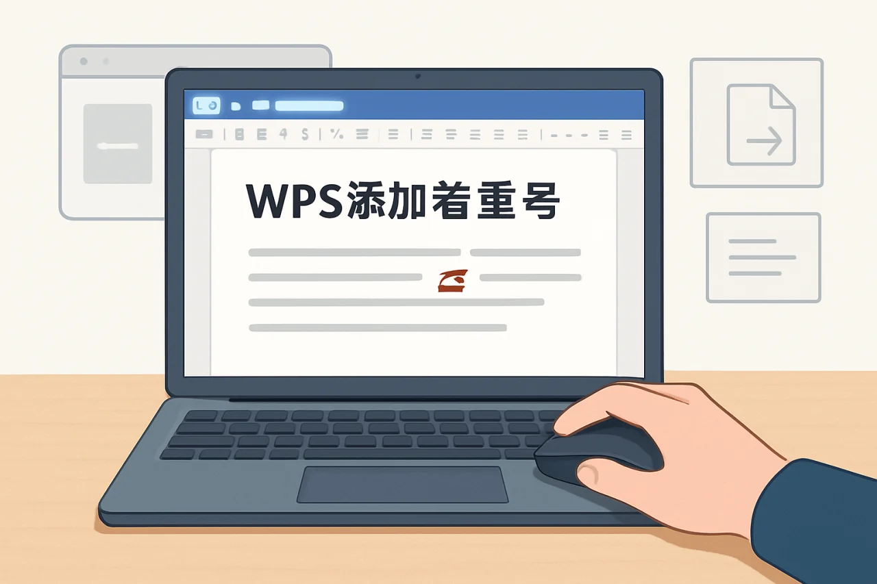 WPS添加着重号