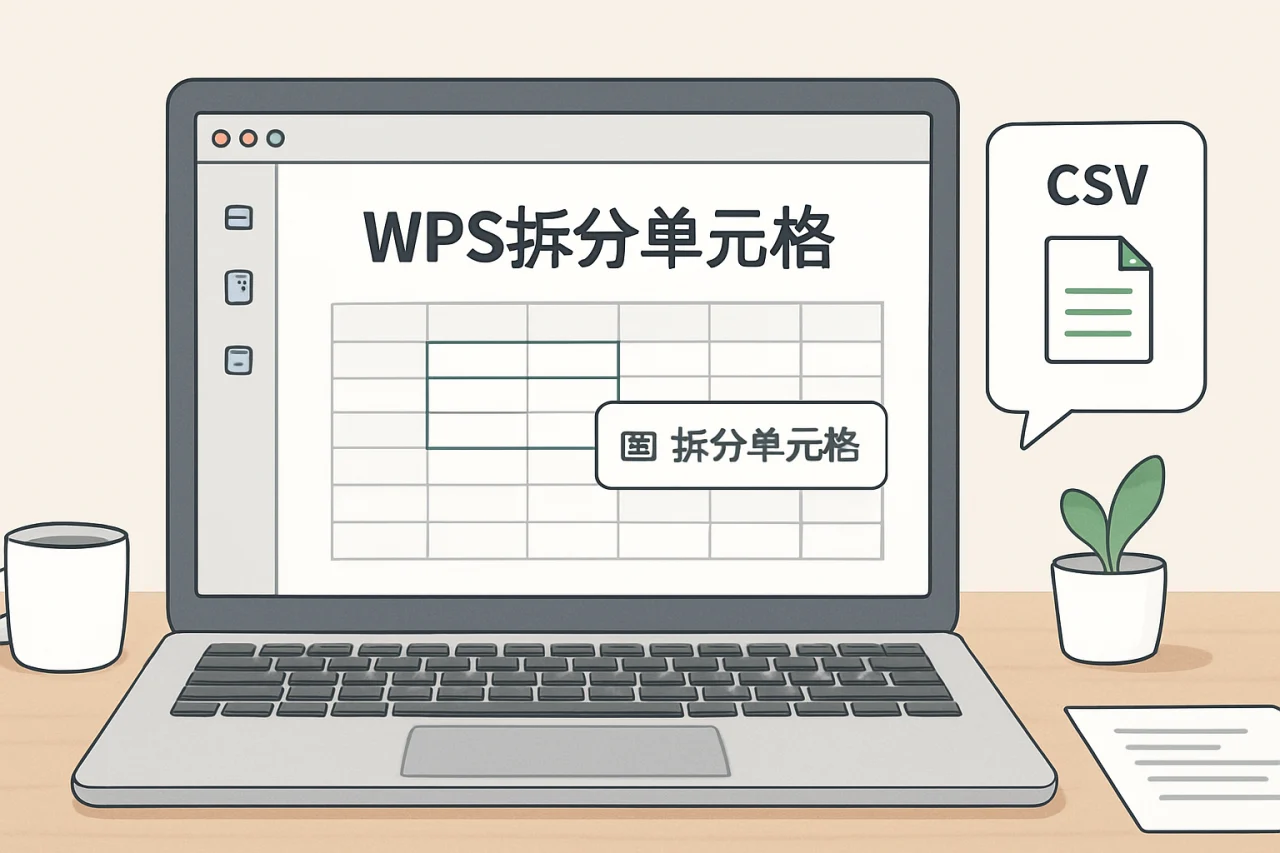 WPS拆分单元格