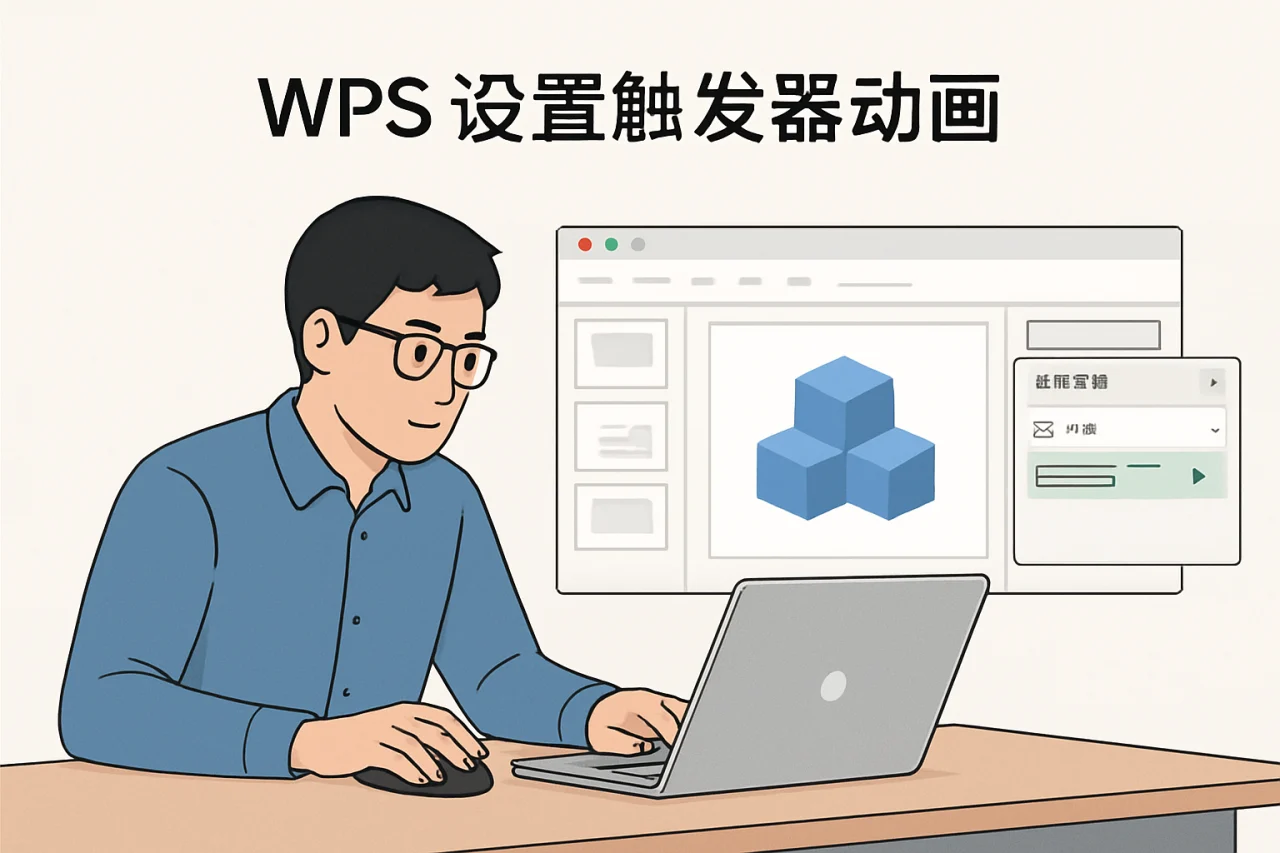 WPS设置触发器动画