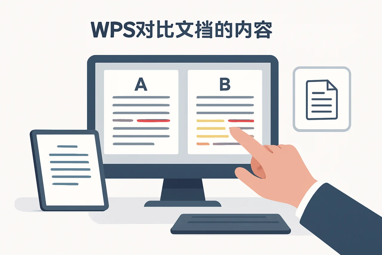 WPS对比文档的内容