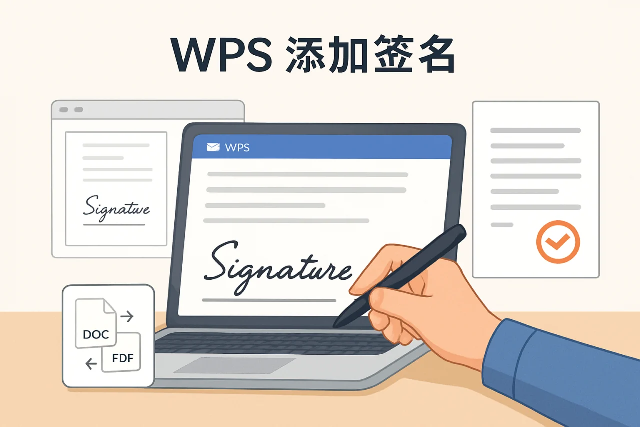 WPS 添加签名