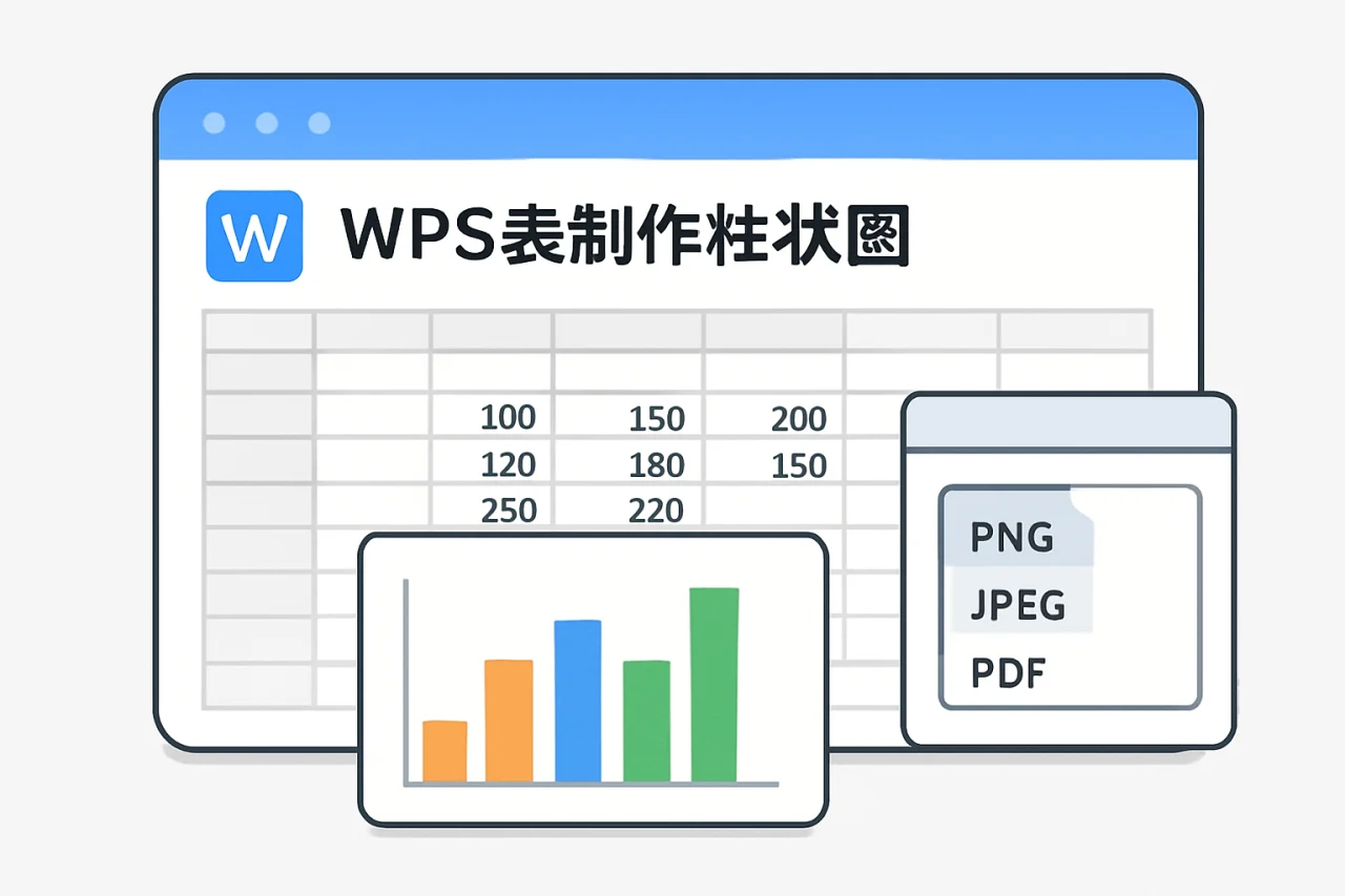 WPS表制作柱状图