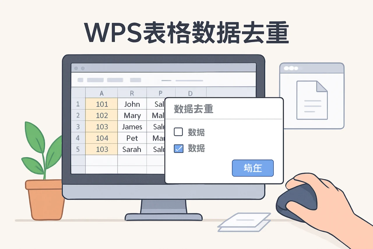 WPS表格数据去重