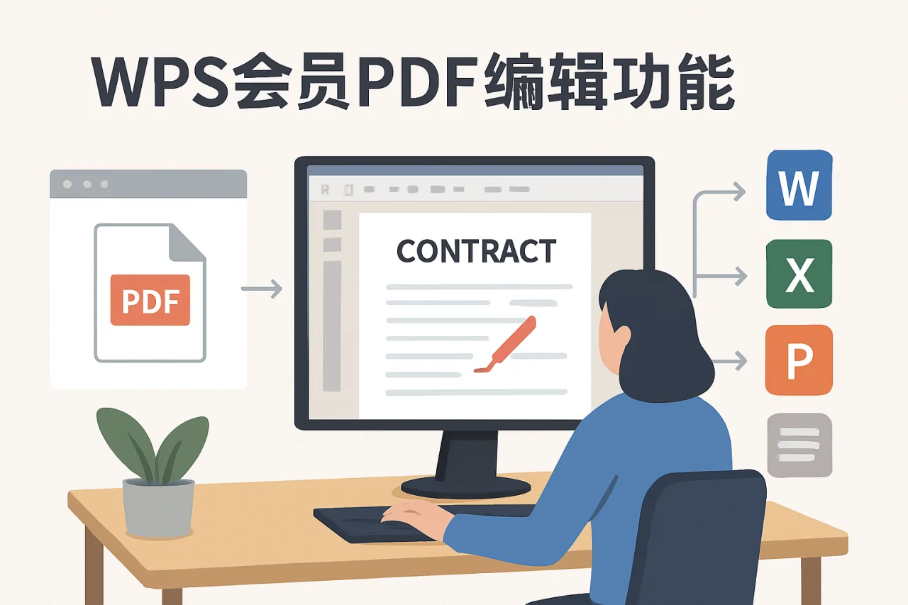 WPS会员PDF编辑功能