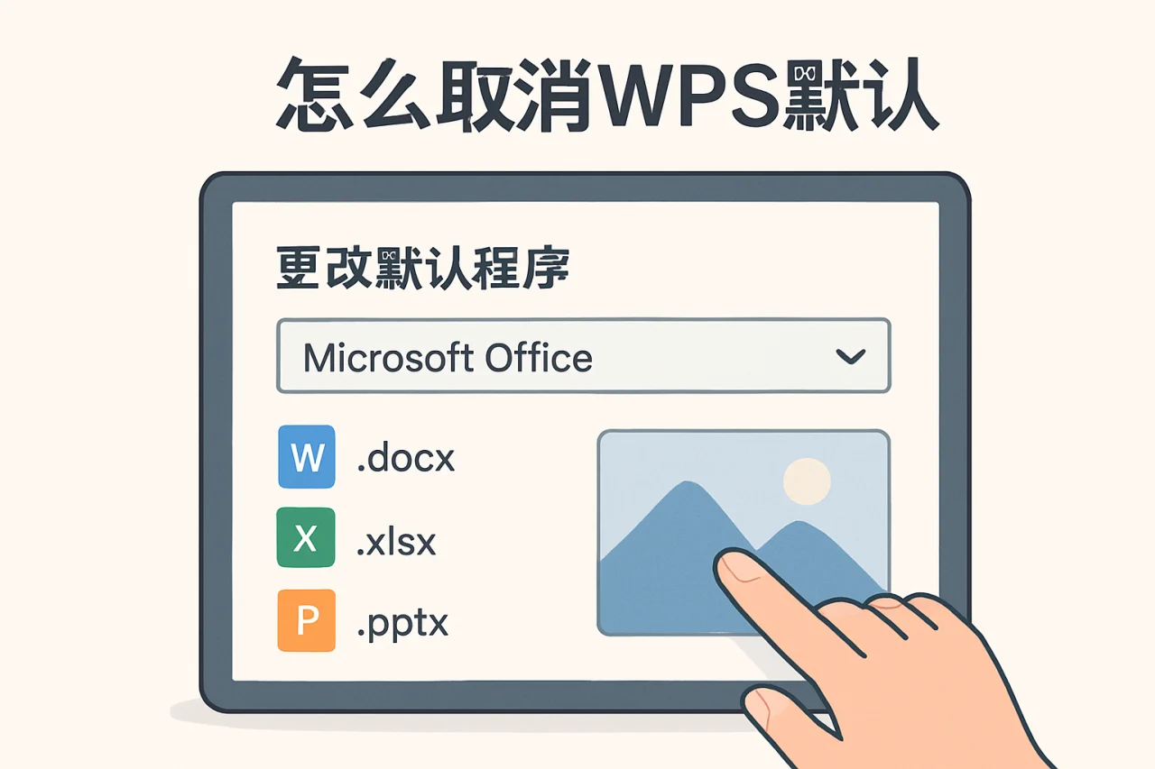 怎么取消wps默认