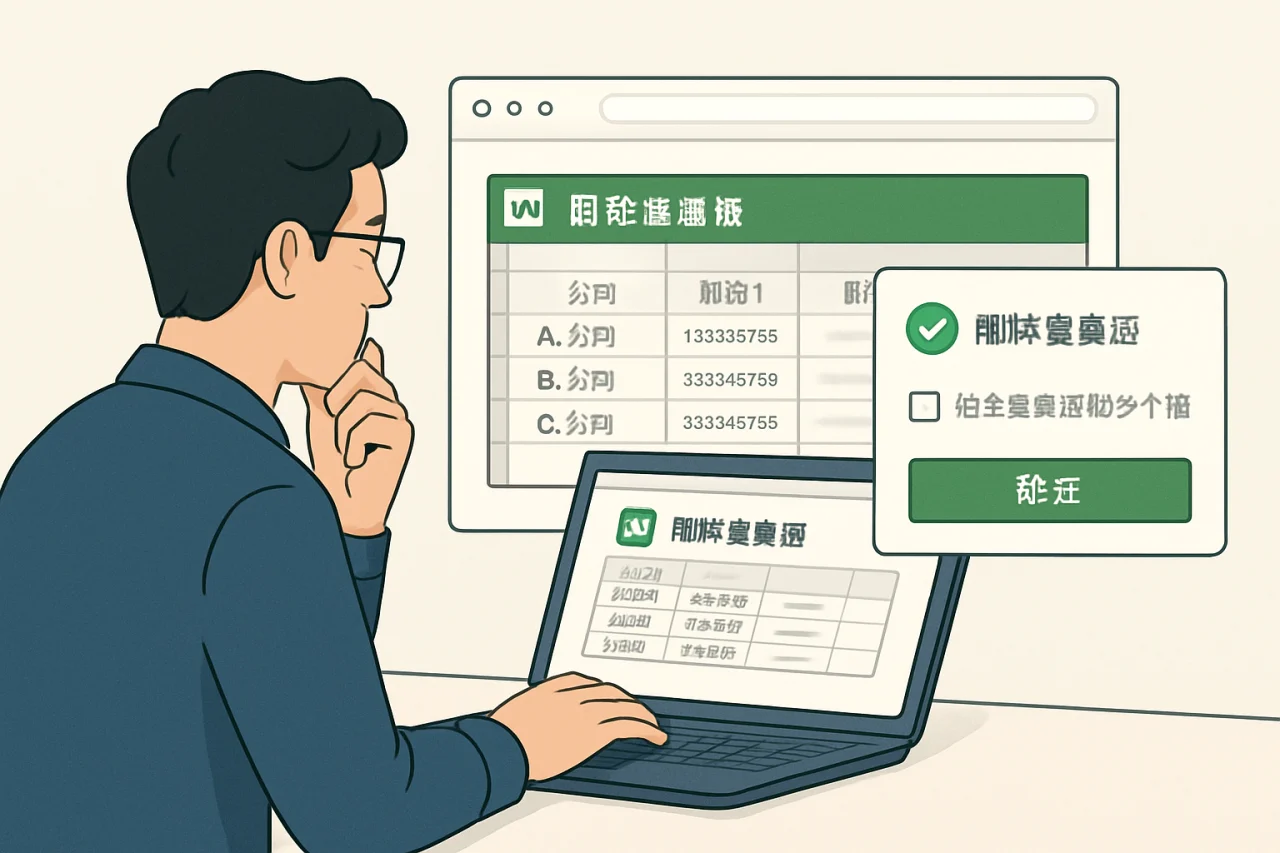 WPS 表格删除重复项