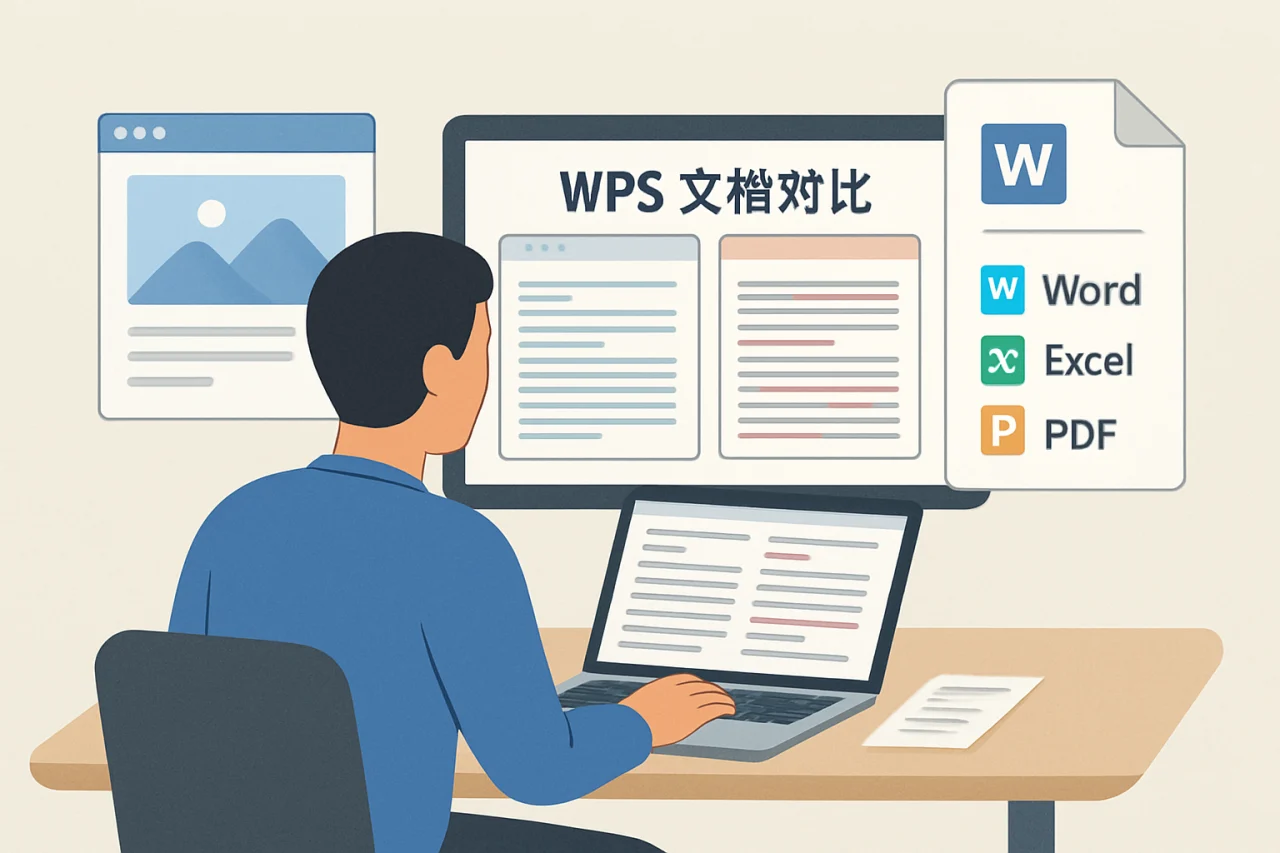 WPS 文档对比功能快速找差异