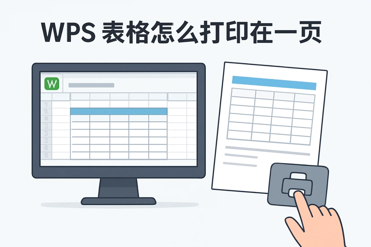 WPS 表格怎么打印在一页