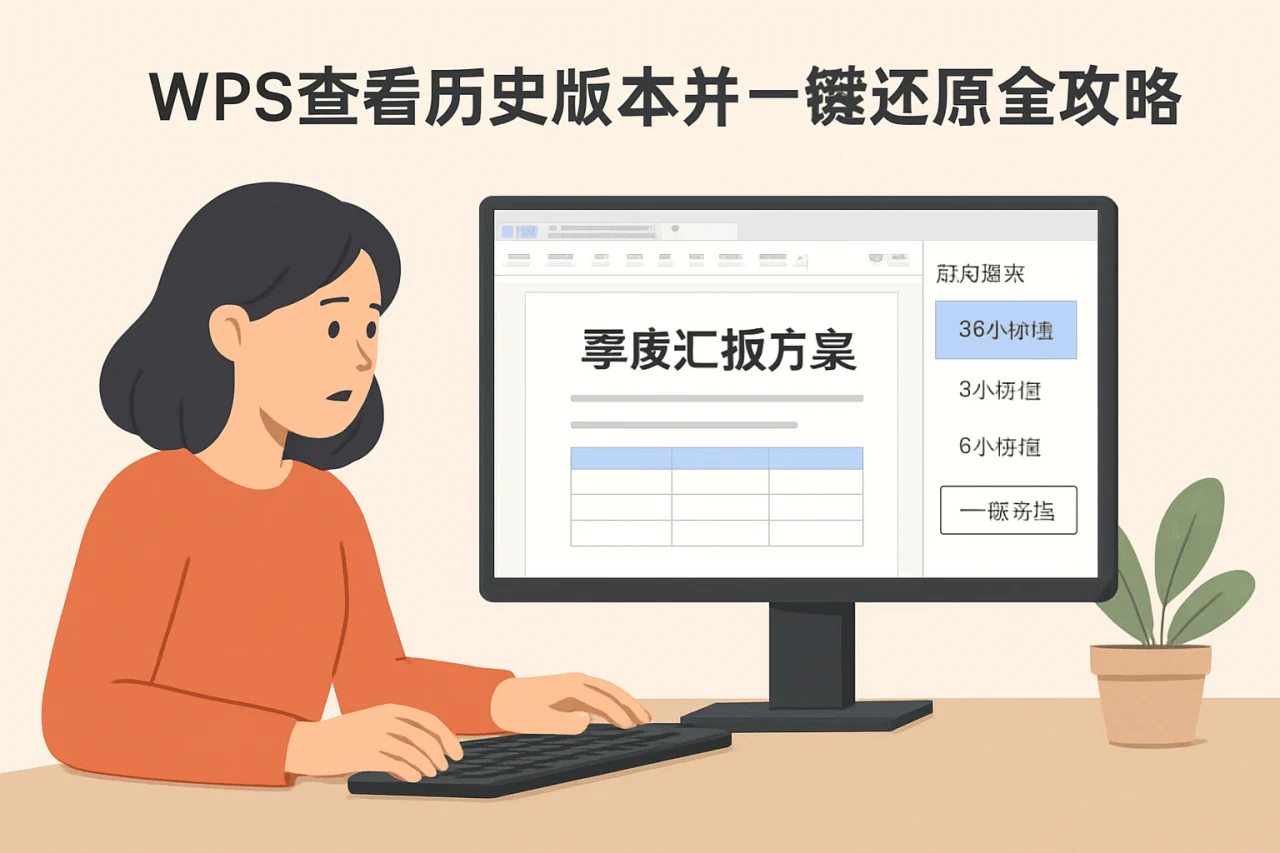 WPS查看历史版本并一键还原全攻略
