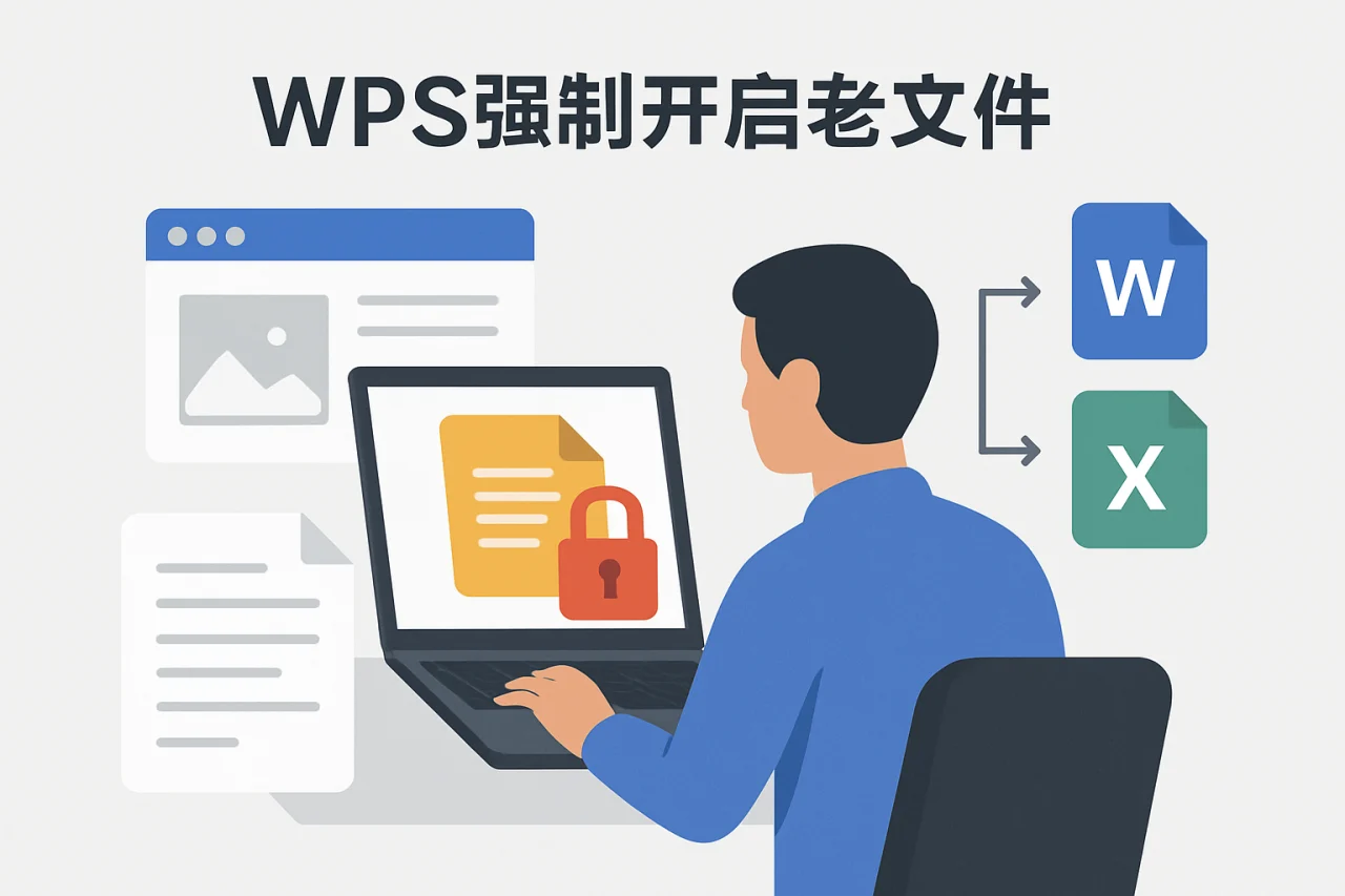 WPS强制开启老文件