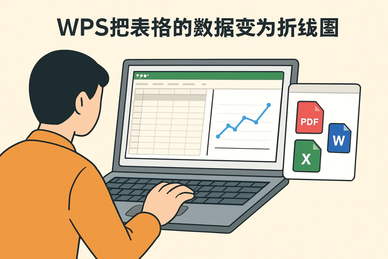 WPS把表格的数据变为折线图