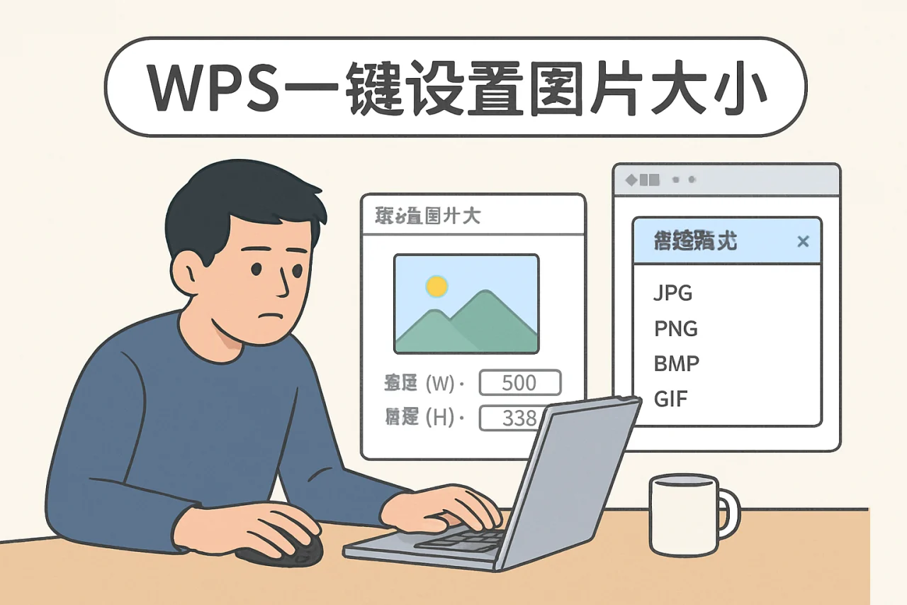 WPS一键设置图片大小
