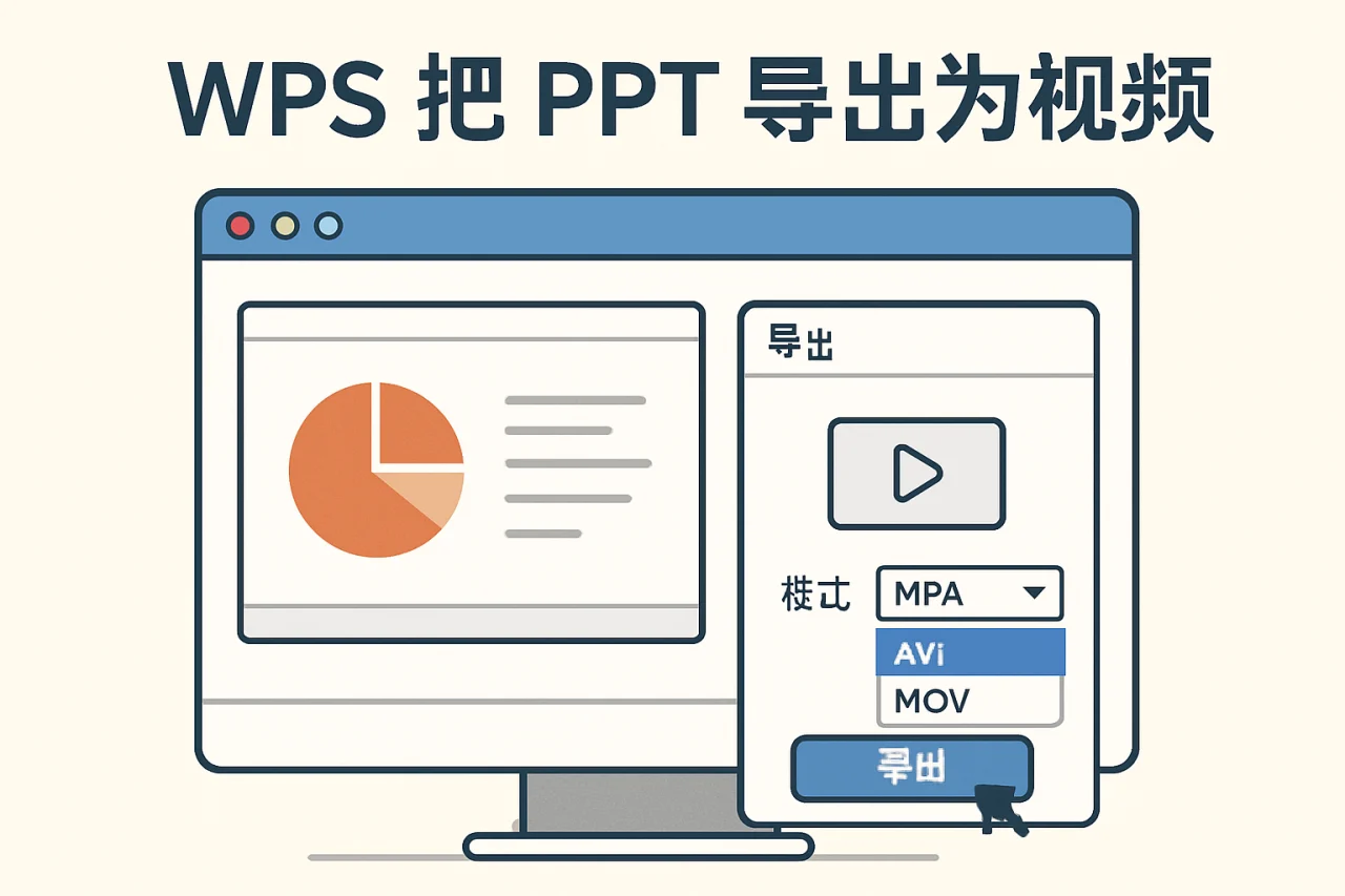 WPS 把 PPT 导出为视频