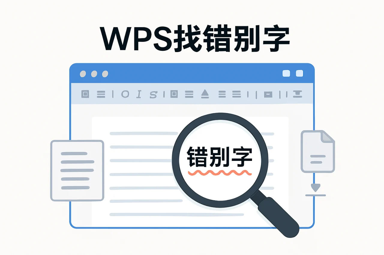 WPS找错别字