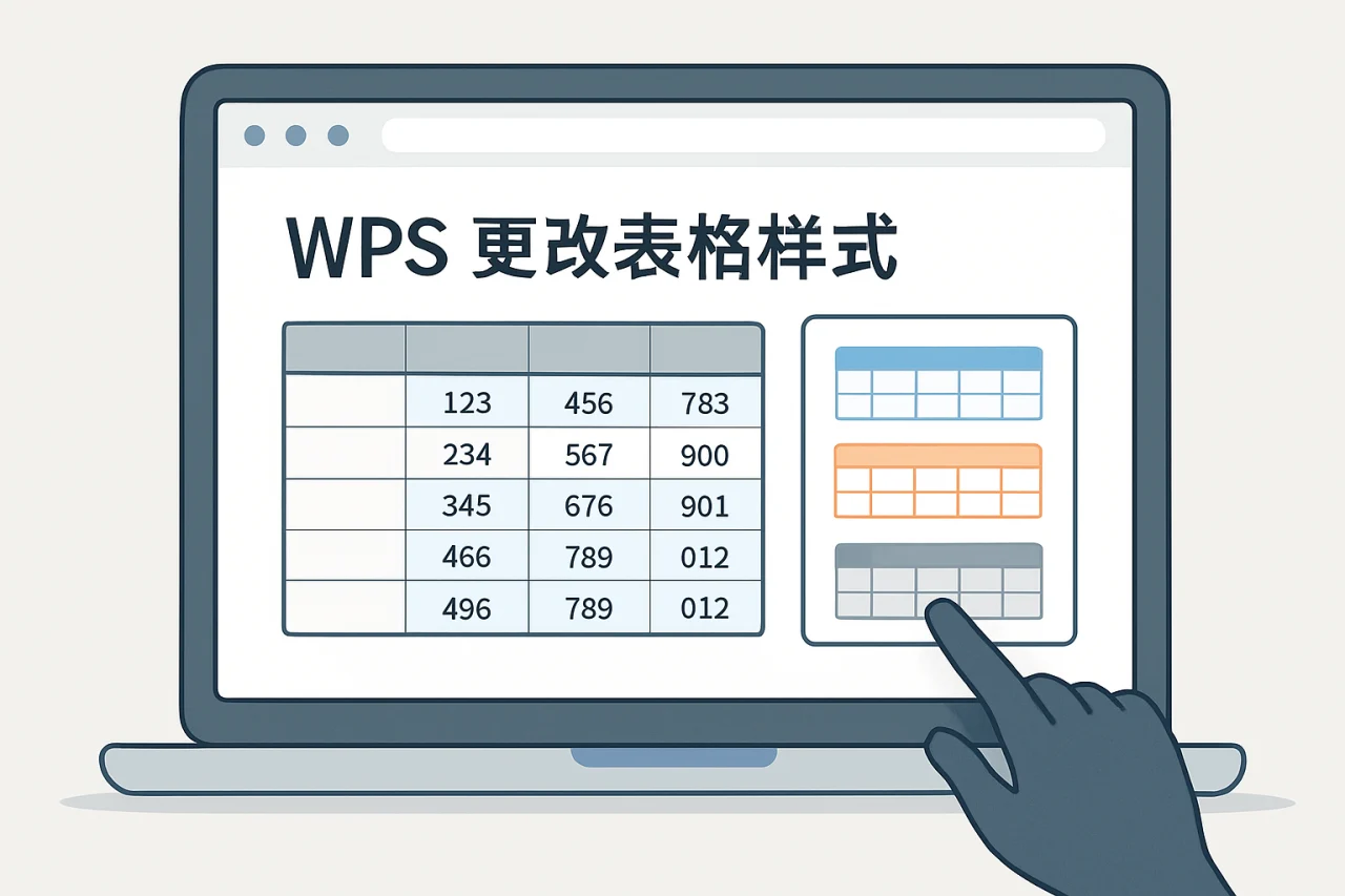 WPS更改表格样式