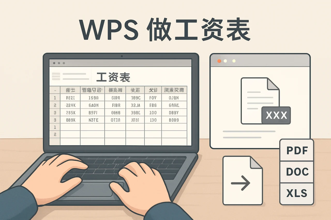 WPS 做工资表