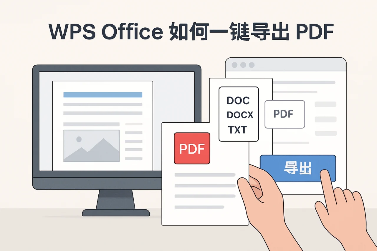 WPS Office 如何一键导出 PDF