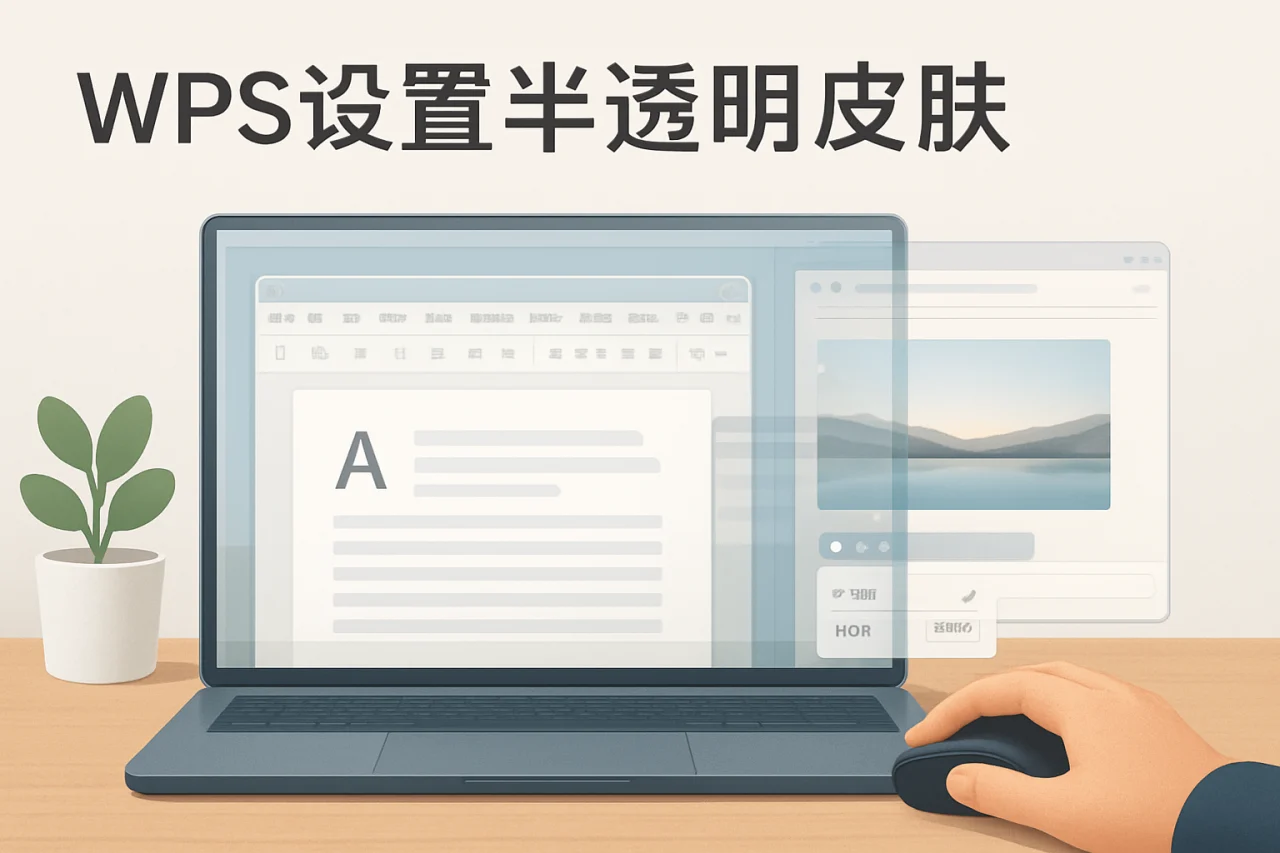 WPS设置半透明皮肤