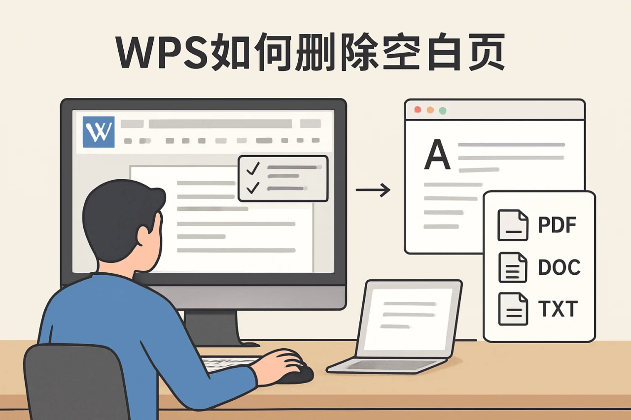 wps如何删除空白页
