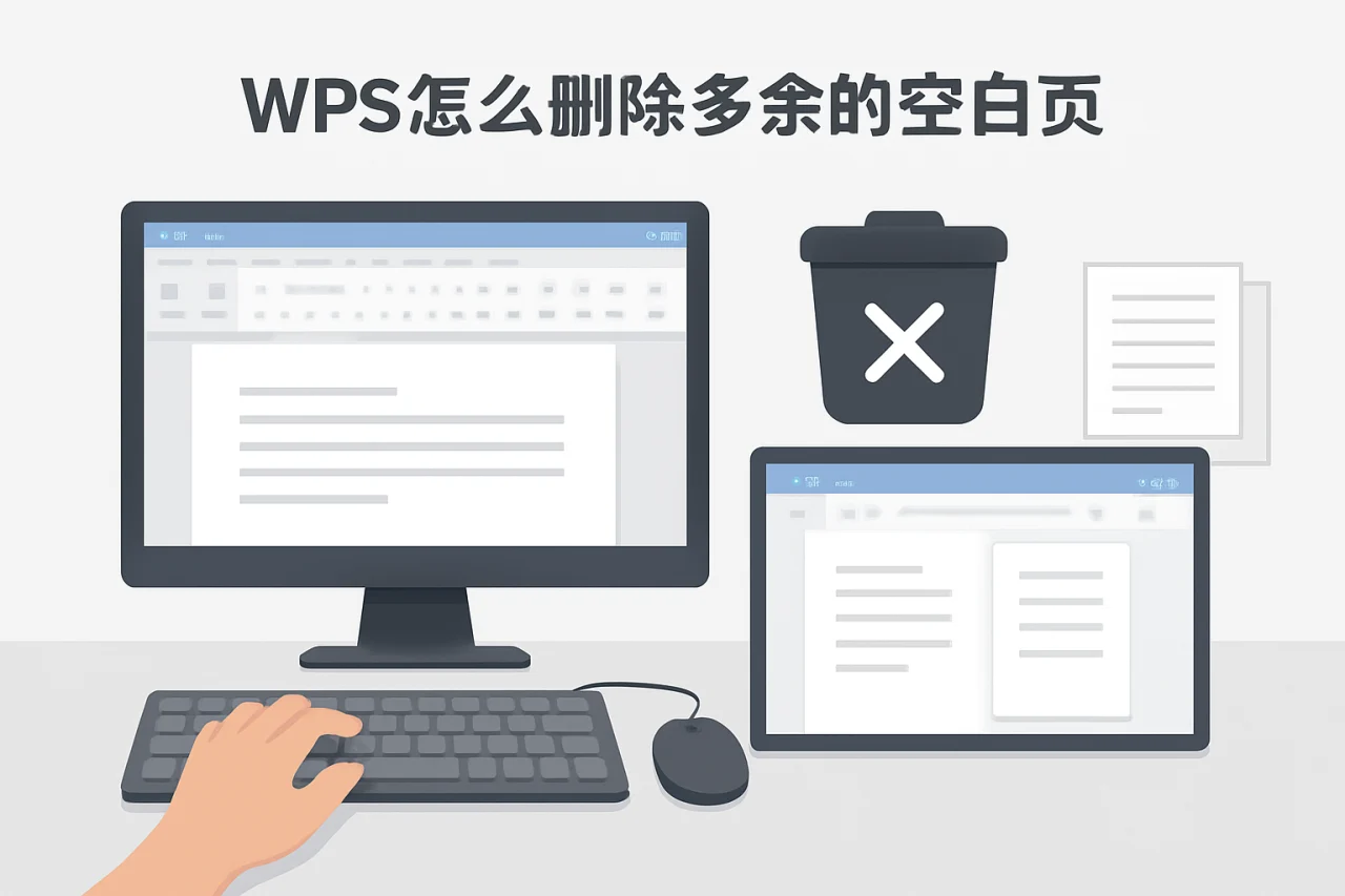 wps怎么删除多余的空白页