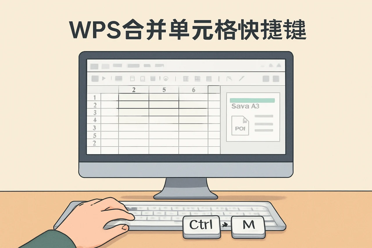 wps合并单元格快捷键