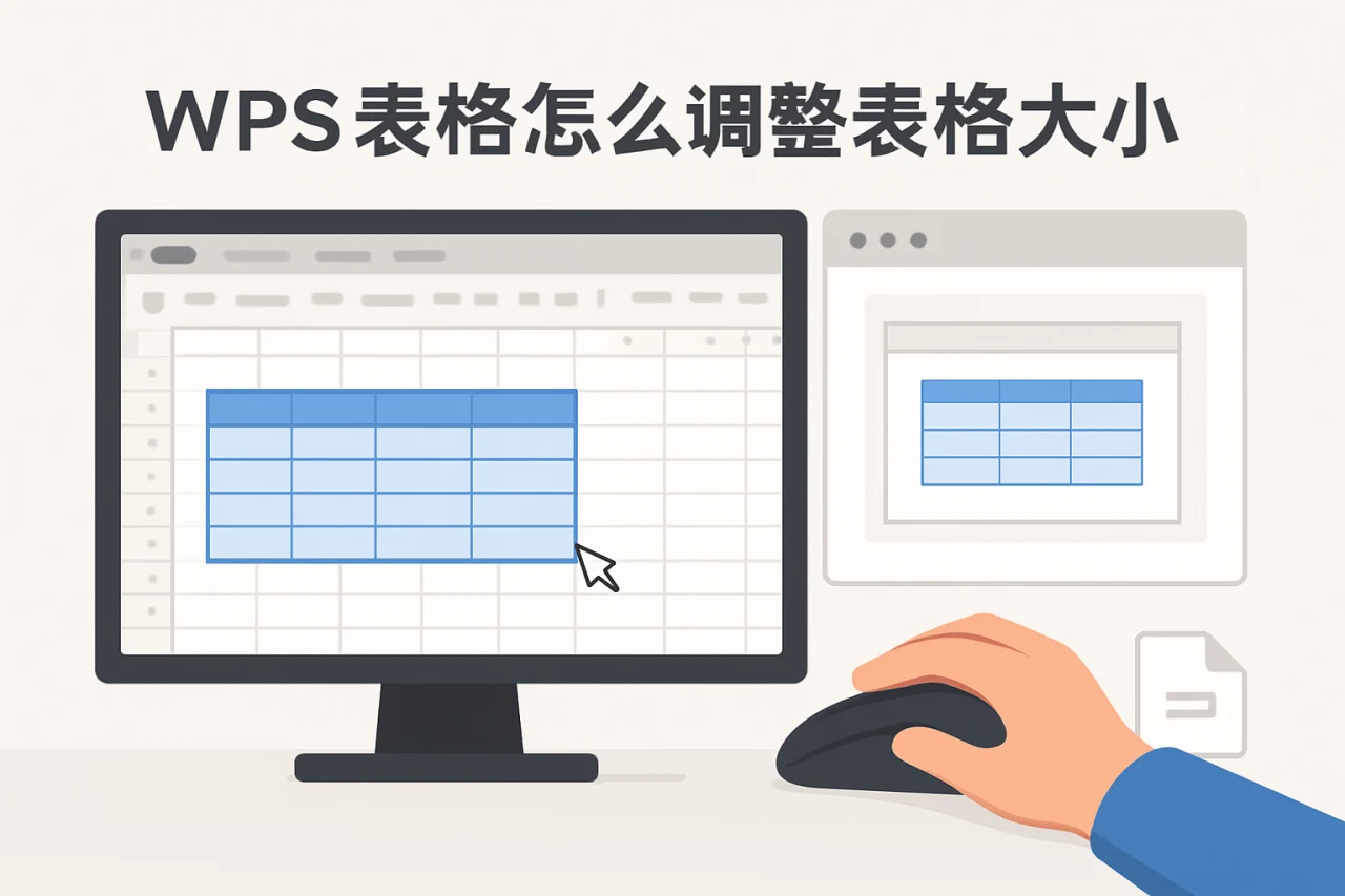 wps表格怎么调整表格大小